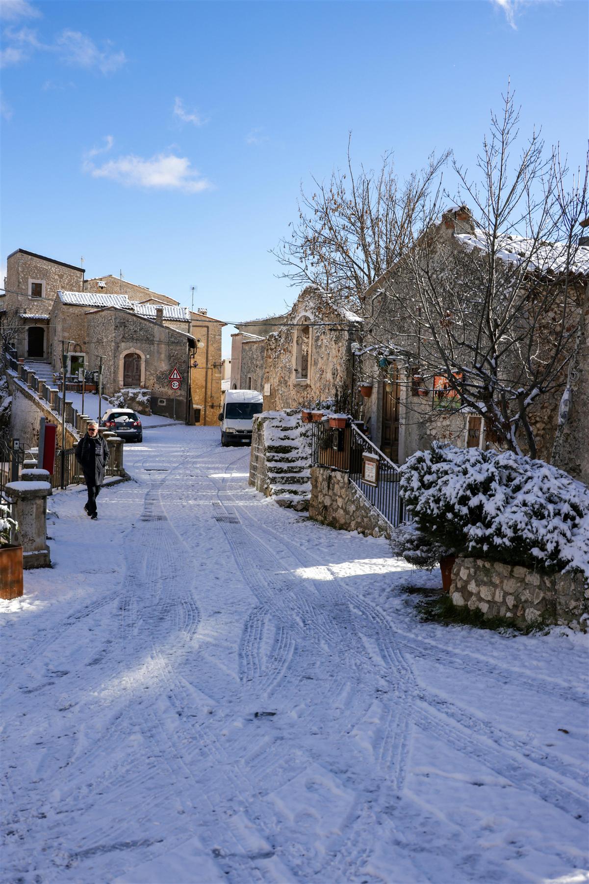 Paisagem de inverno com neve